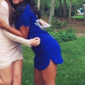 Royal Chiffon Shift Dress